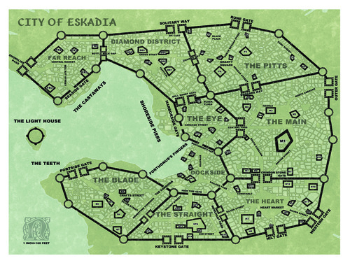 Castles & Crusades Free City of Eskadia -- Maps PD