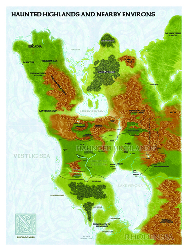 Castles & Crusades Haunted Highlands -- World Map PD