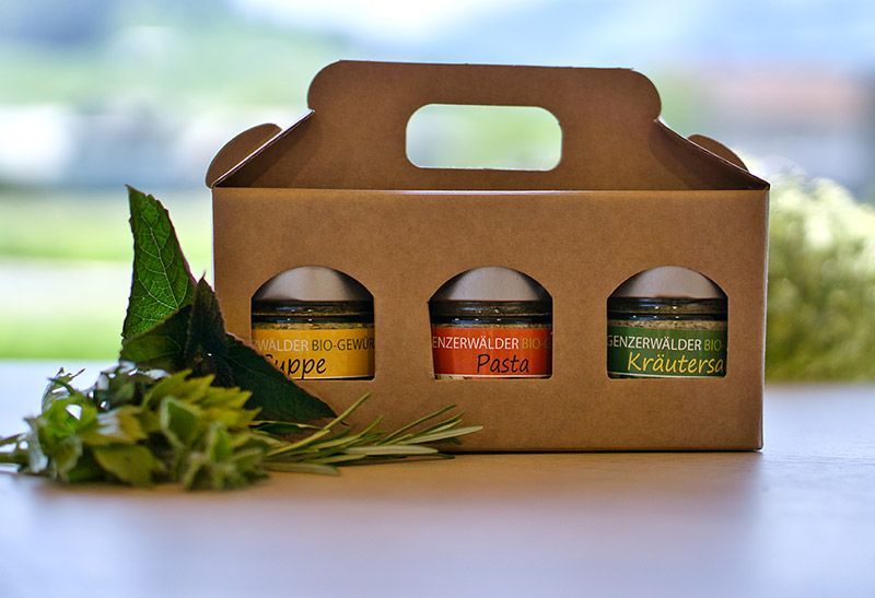 Geschenkpackung | Suppe & Würze, Pastagewürz, Kräutersalz Geschenkpackung | Suppe & Würze, Pastagewürz, Kräutersalz