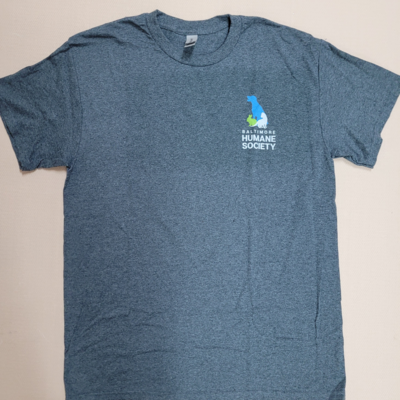 LARGE Logo Gildan DryBlend T-shirt - heathered graphite