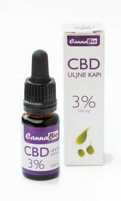 CBD uljne kapi s uljem konoplje 3 % - 10 ml CBD uljne kapi s uljem konoplje 3 % - 10 ml