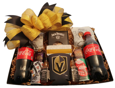 Golden Knights Jack Daniels Snack Basket Golden Knights Jack Daniels Snack Basket