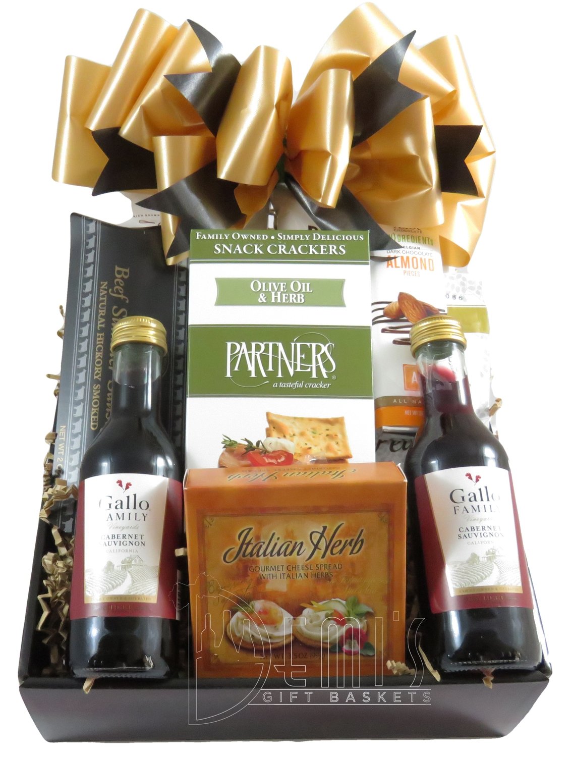 Mini Wine Snack box for Two Baskets By Price 2 Custom Gift Baskets