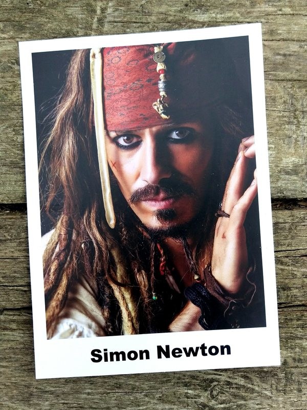 Autographed Print - &quot;Simon Newton: Jack Sparrow Lookalike&quot;