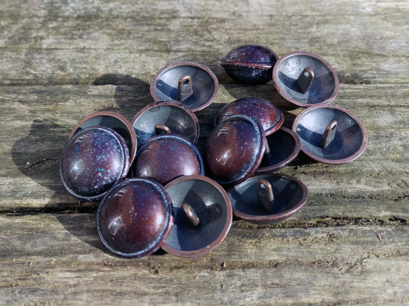 1&quot; Aged and Weathered Copper-Brass Coat Buttons [20% discount available for 48+ buttons]