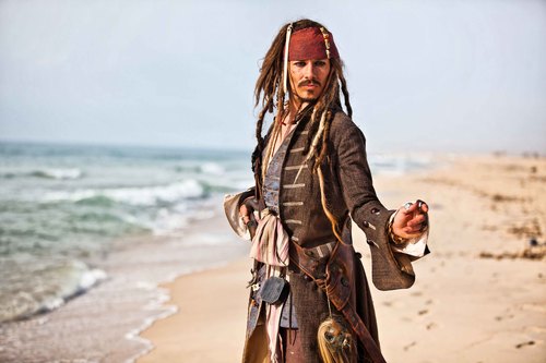 Poster - &quot;Simon Newton - Captain Jack on the Beach&quot; A3