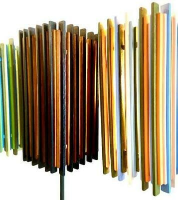 Handcrafted Reclaimed Balsa wood Floor and Table Lamps