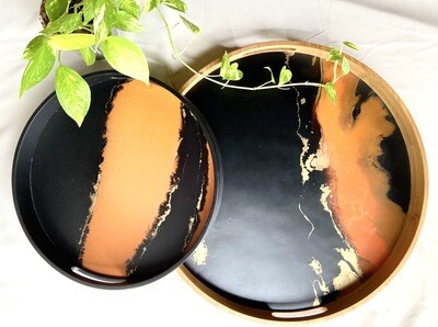 Handcrafted Resin &quot;Designer&#39; Art Trays sets