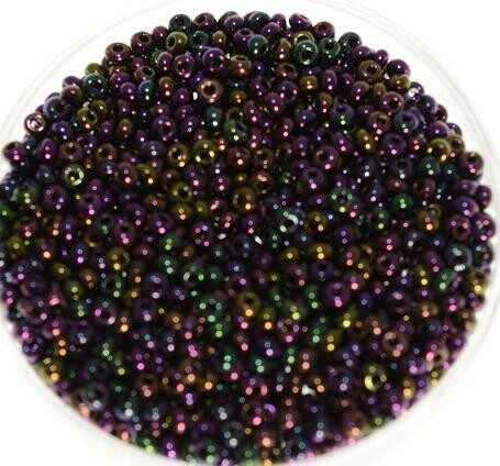 Rocailles lila 2mm iris  / 30g