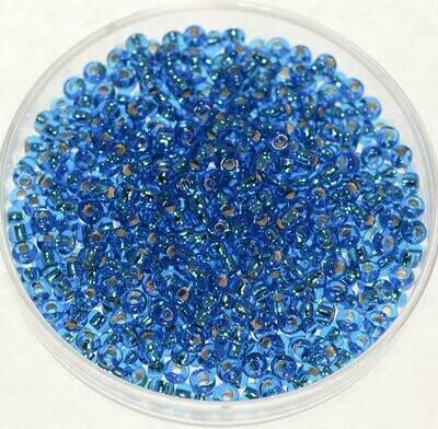 Rocailles h.blau silbereinzug / 8g Rocailles h.blau silbereinzug / 8g