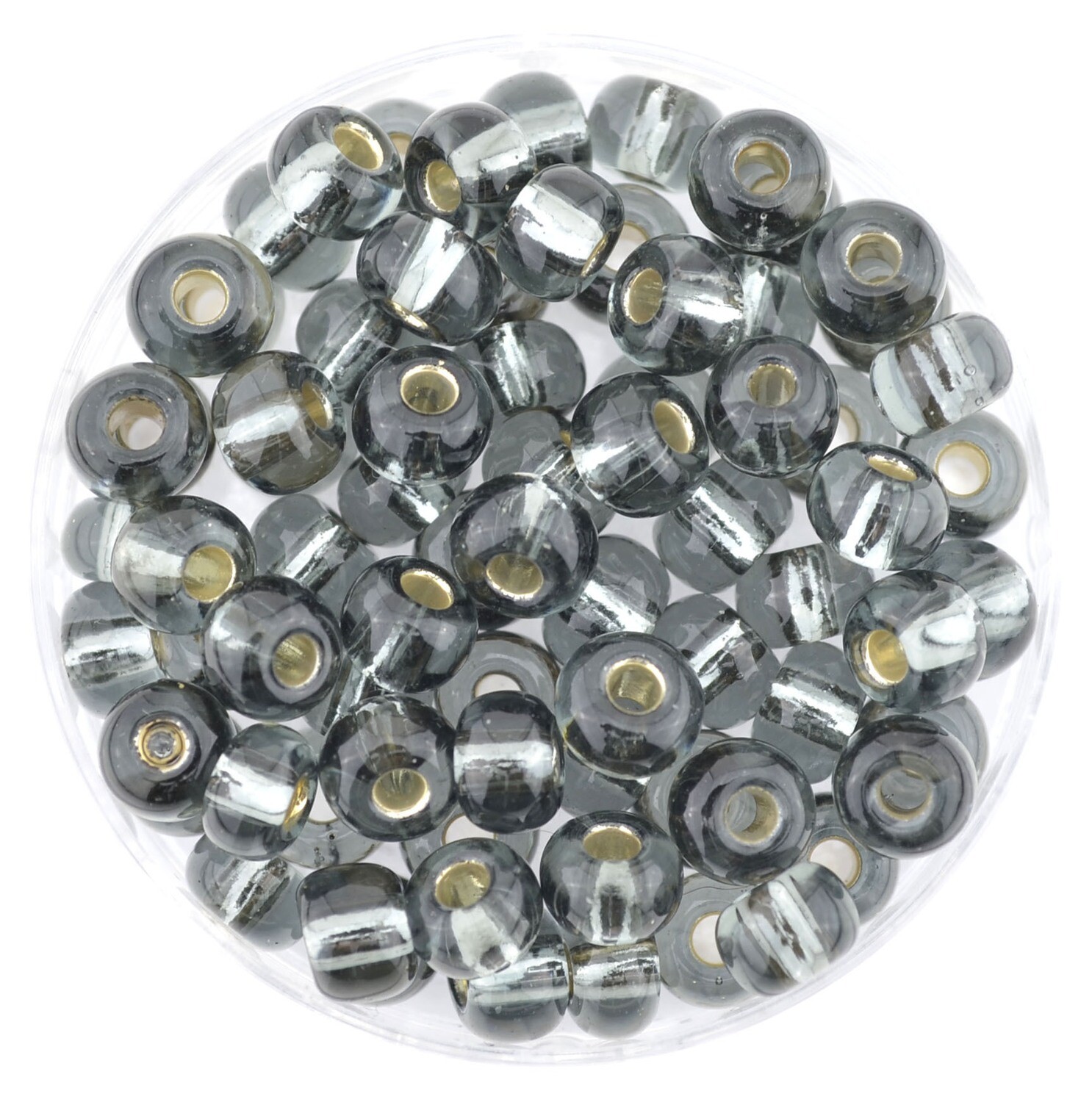 Rocailles grau silbereinzug hellgrau 5,5 mm/ 24g