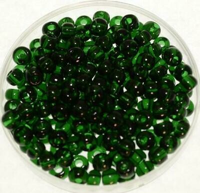 Rocailles grün 4mm, transparent /30g Rocailles grün 4mm, transparent /30g