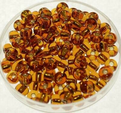Rocailles topaz 4,5mm mit Silbereinzug /30g Rocailles topaz 4,5mm mit Silbereinzug /30g