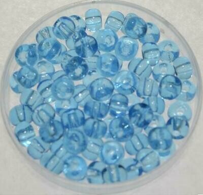 Rocailles blau transparent, 5mm /30g Rocailles blau transparent, 5mm /30g