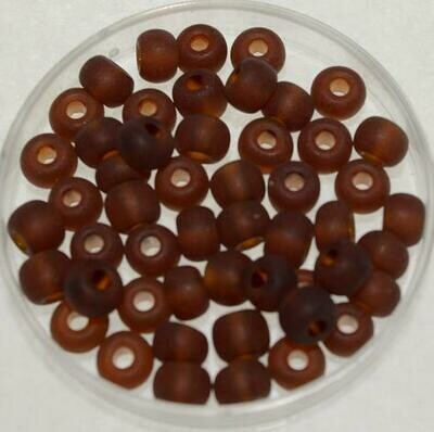 Rocailles topaz 5,5mm matt transparent braun / 20 g Rocailles topaz 5,5mm matt transparent braun / 20 g