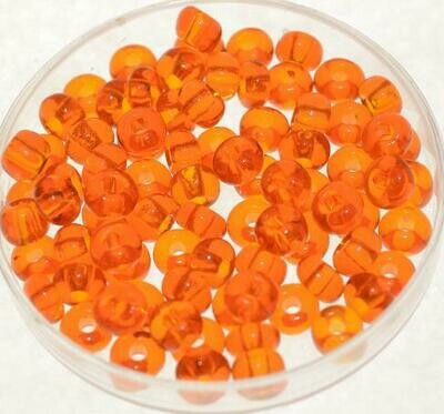 Rocailles orange 4,5mm transparent/ 30g Rocailles orange 4,5mm transparent/ 30g