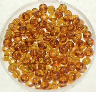Rocailles topaz 4mm, regenbogen mit Silbereinzug /30g Rocailles topaz 4mm, regenbogen mit Silbereinzug /30g