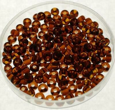 Rocailles topaz 3mm braun transparent / 30g Rocailles topaz 3mm braun transparent / 30g