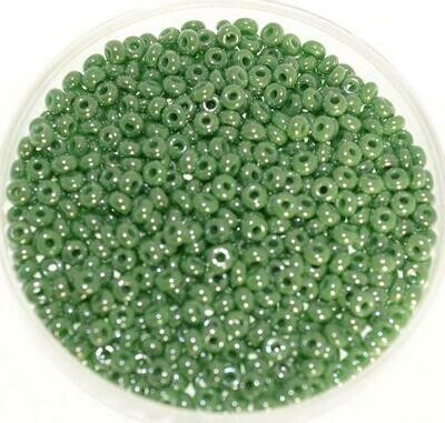 Rocailles grün 2,6 mm opal / 24g Rocailles grün 2,6 mm opal / 24g