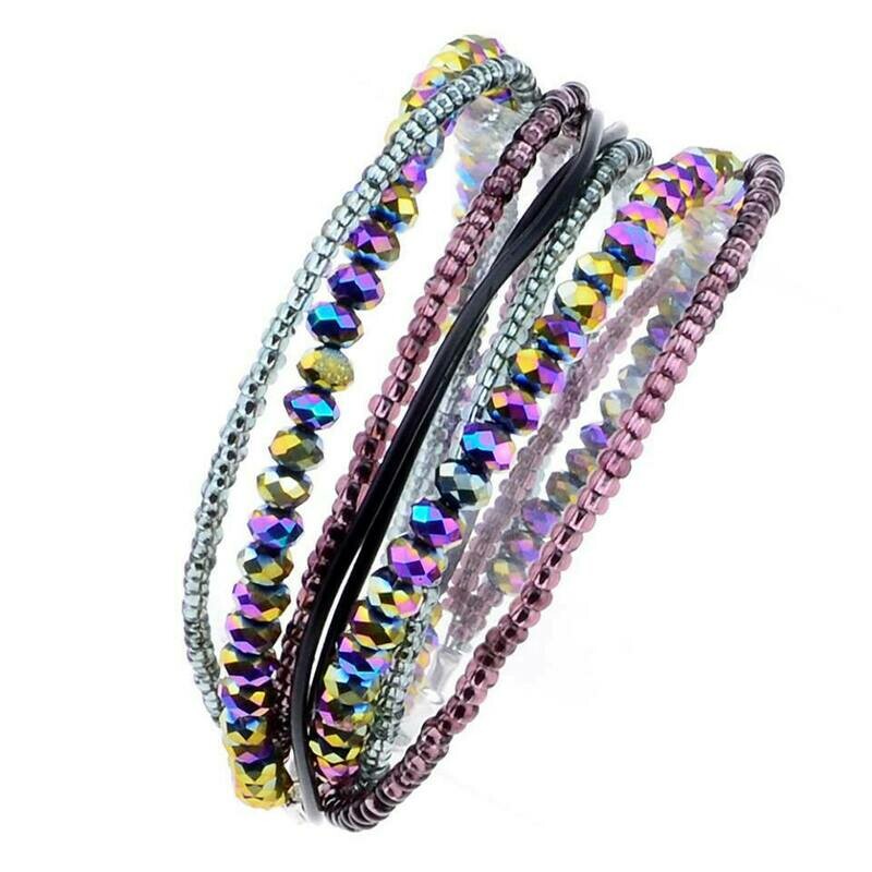 Schmuckherstellungs Set 24/ Perlenarmband selber machen DIY Kit mit Perlen + Anleitung + Zubehör