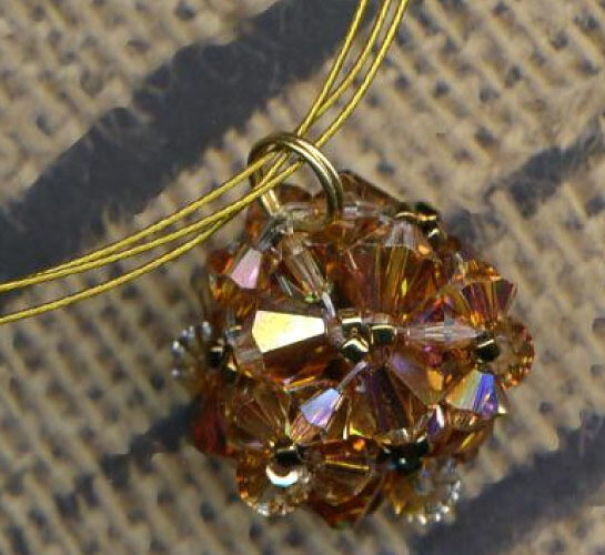 141. Bastelidee / Schmuck selber machen /  Anhänger mit Anleitung kupfergold