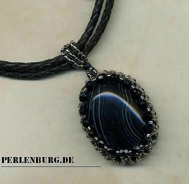 509. Bastelidee / Schmuck selber machen /  Streifenachat