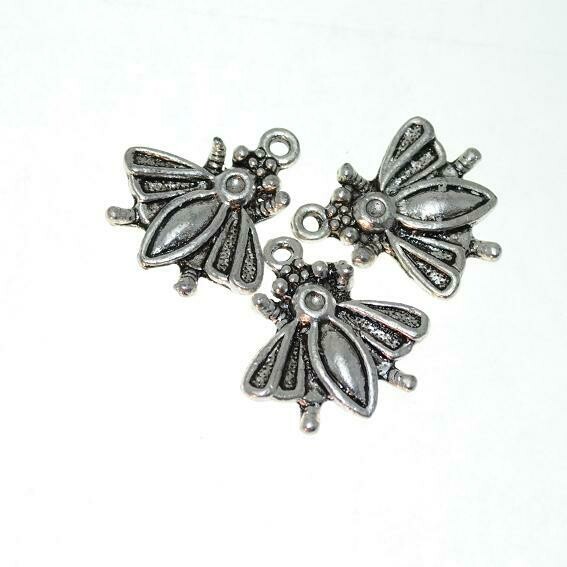 6x Anhänger 20mm Schmetterling Tibet silber