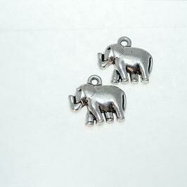 6x Anhänger Elefant 15x20mm