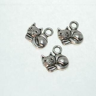5x Anhänger KATZE 13x14mm
