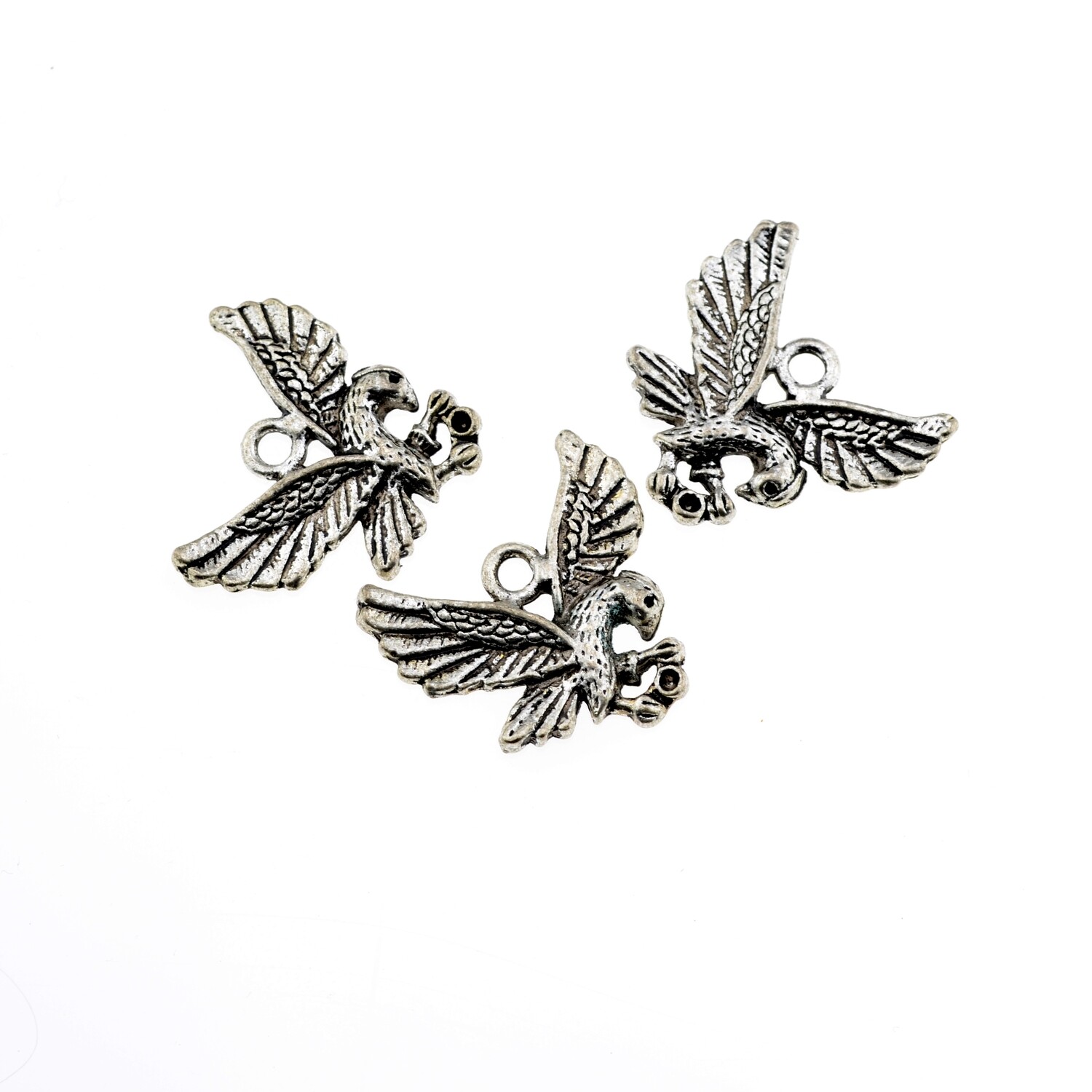 3x Anhänger Tibet silber / Adler/ ca.30x20mm