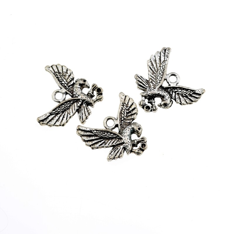 3x Anhänger Tibet silber / Adler/ ca.30x20mm