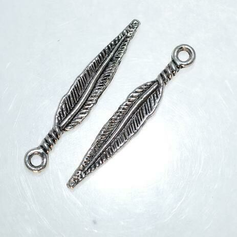 6x Anhänger Feder 9x30mm