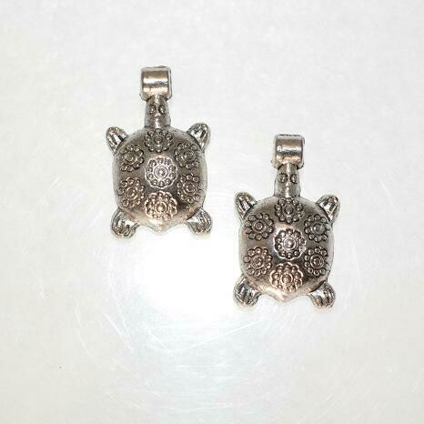 8x Anhänger  Schildkröte 12x18mm