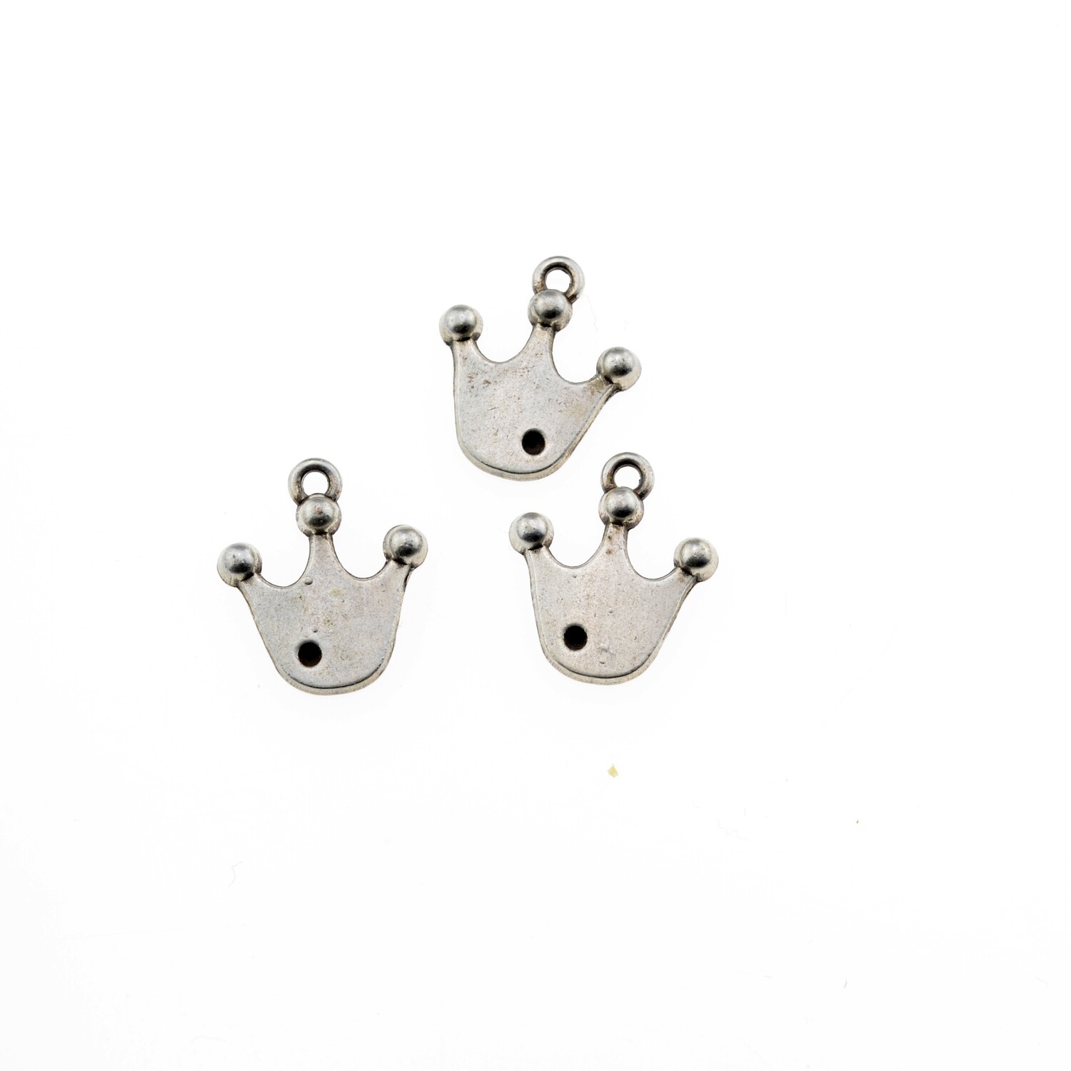 3x Metallanhänger Krone ca. 15x18mm