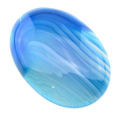 Blue Agate Cabochon 18x25mm / 1 Stück