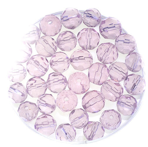 Feuerpolierte Glasperlen 6mm rose / 18 Stück