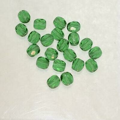 Angebot / Glasschliffperlen 4mm grün /25 Stück
