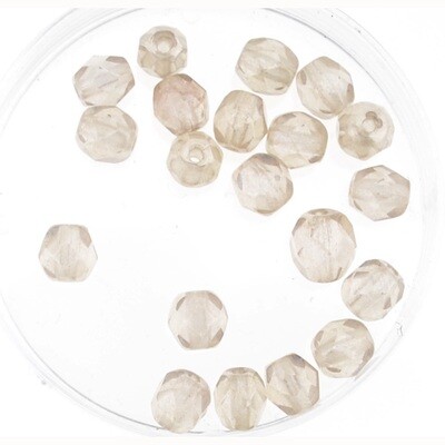 Feuerpollierte Glasperlen 5mm altrose / 20 Stück