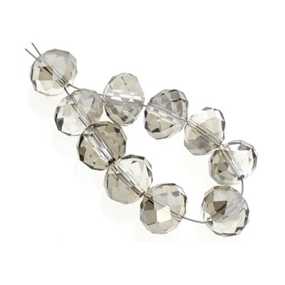 Crystal Perlen grau 10x8mm/ 10 Stück