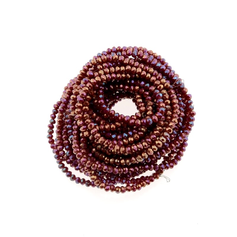 Rondellen Glasperlen 2mm facettiert / 40 Stück