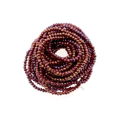 Rondellen Glasperlen 2mm facettiert / 40 Stück