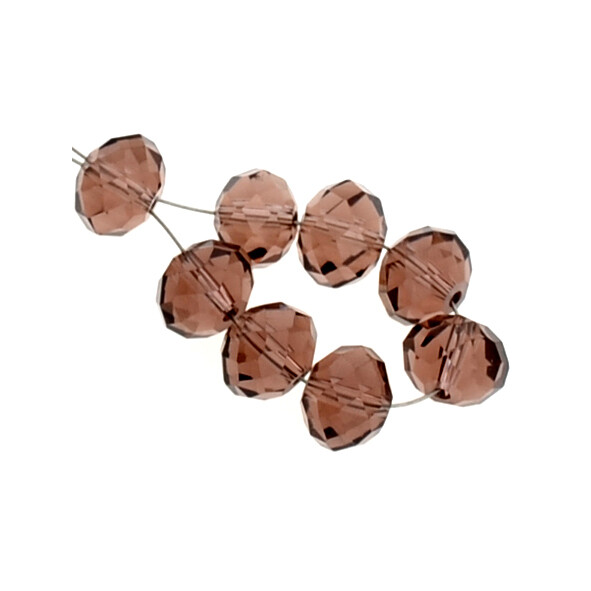 Rondelle Facettierte 10x8mm amethist / 8 Stück