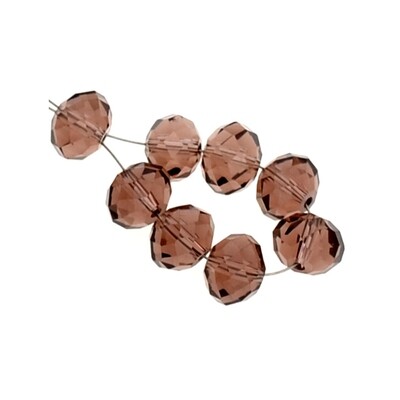 Rondelle Facettierte 10x8mm amethist / 8 Stück