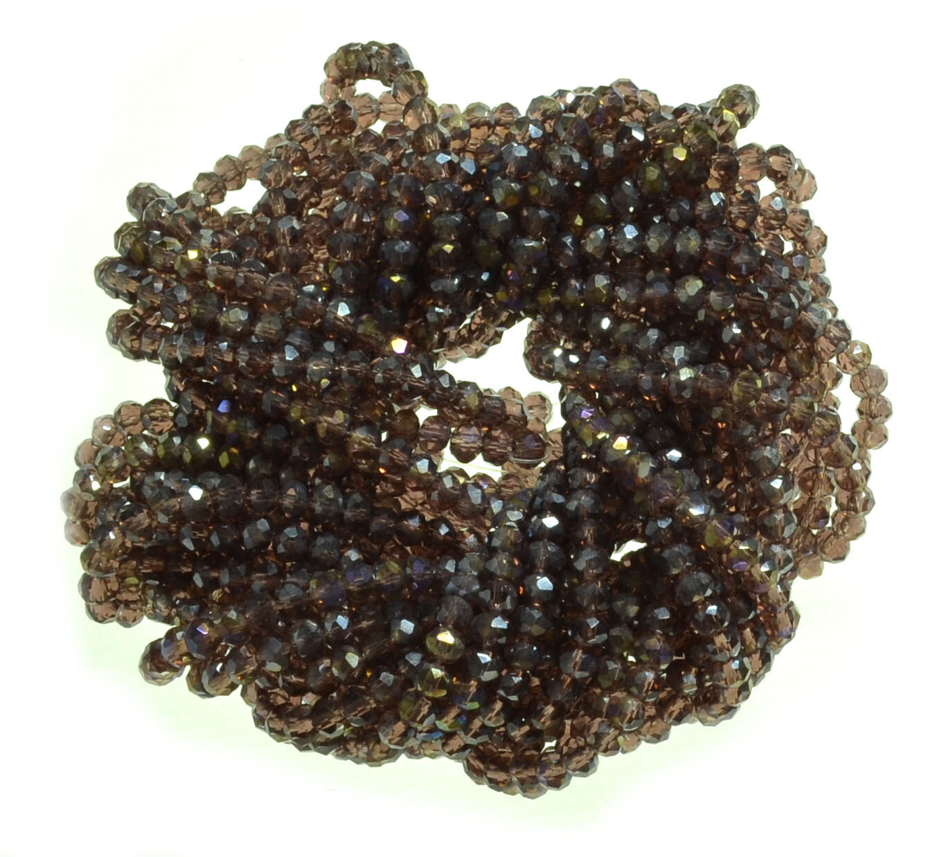 Rondellen Glasperlen  3mm facettiert transparent dunkel lila / 40 Stück