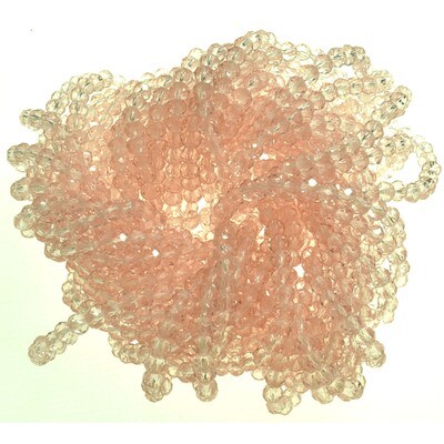 Rondellen Glasperlen 3mm facettiert transparent rose/ 40 Stück