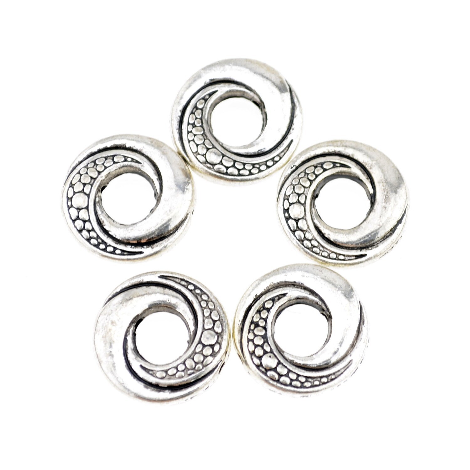 Metallperlen 15x3mm / 4  Stück