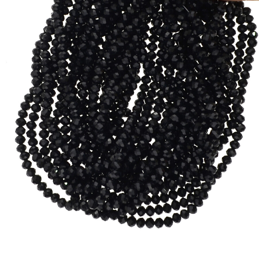 Rondellen 4mm schwarz / 40 Stück