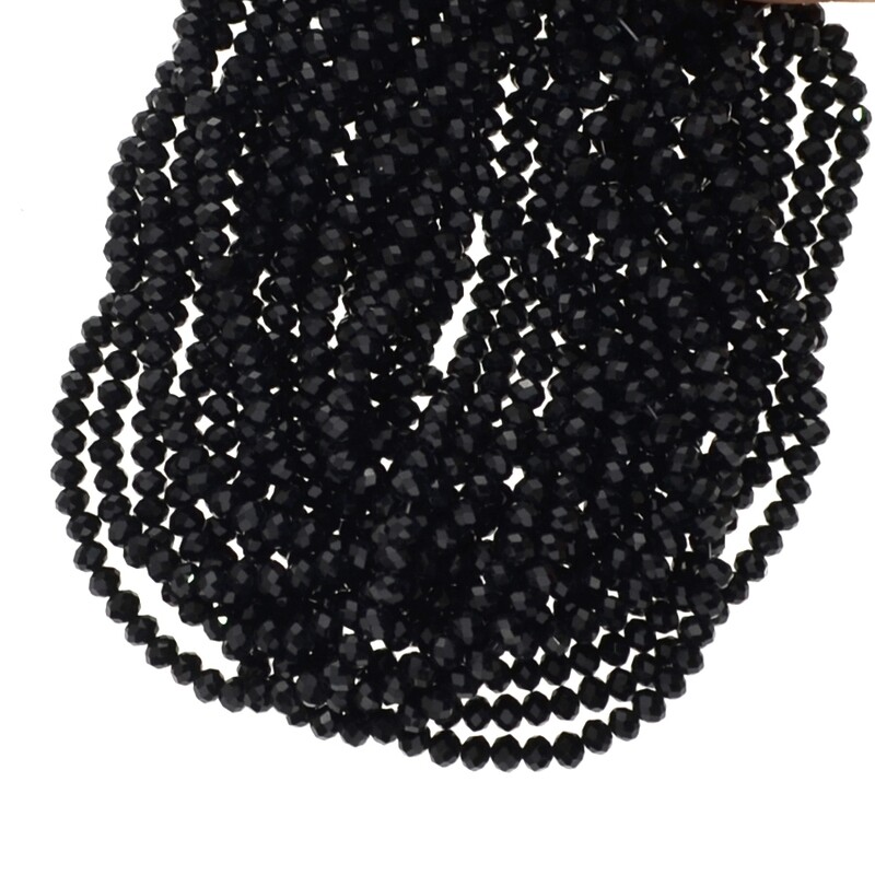 Rondellen 4mm schwarz / 40 Stück