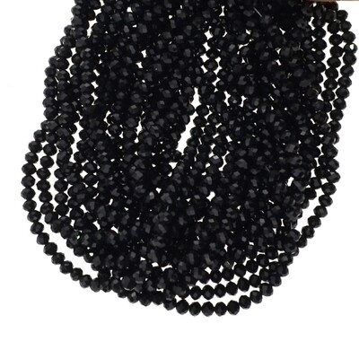 Rondellen 4mm schwarz / 40 Stück