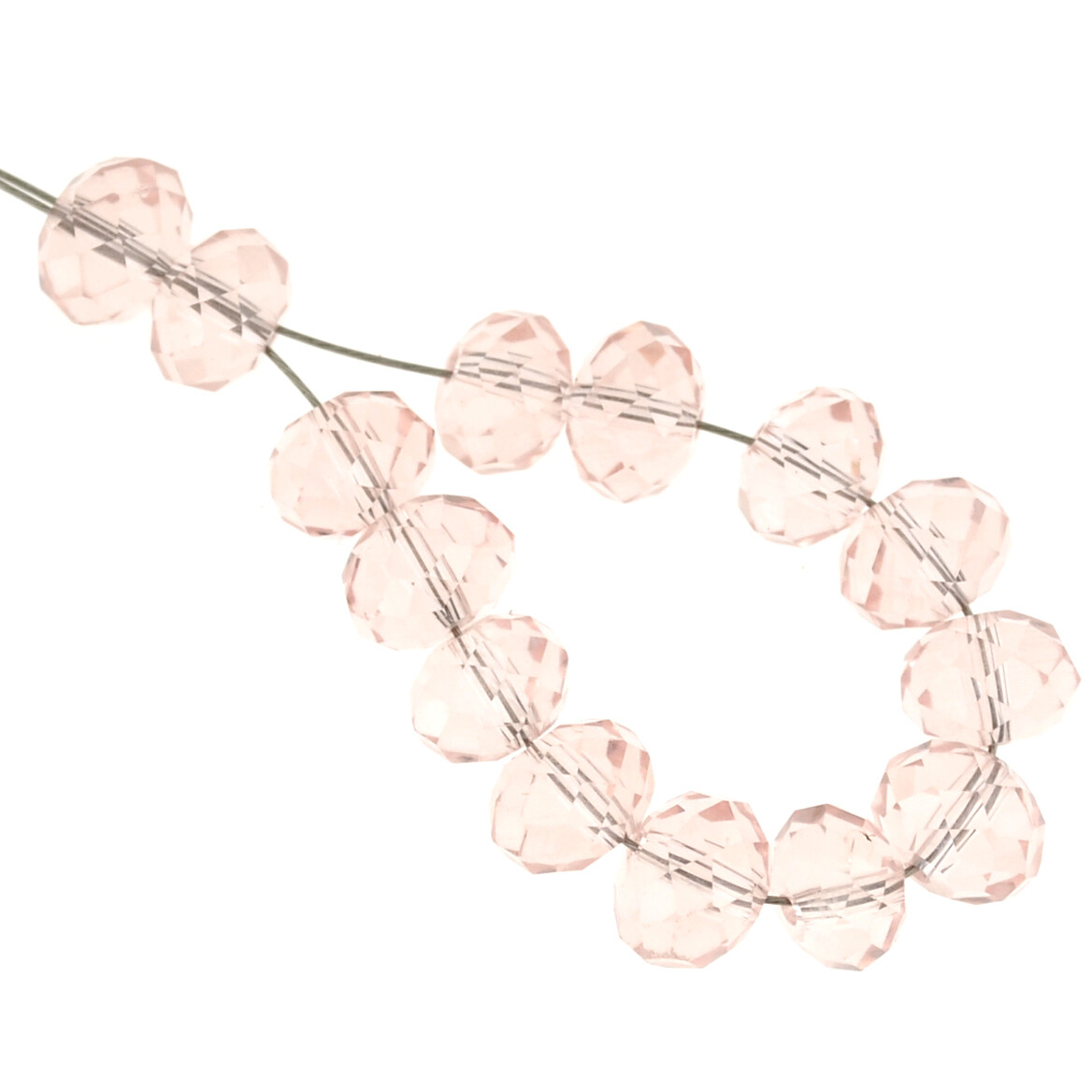 Crystal Perlen rose 8x6mm  /14 Stück